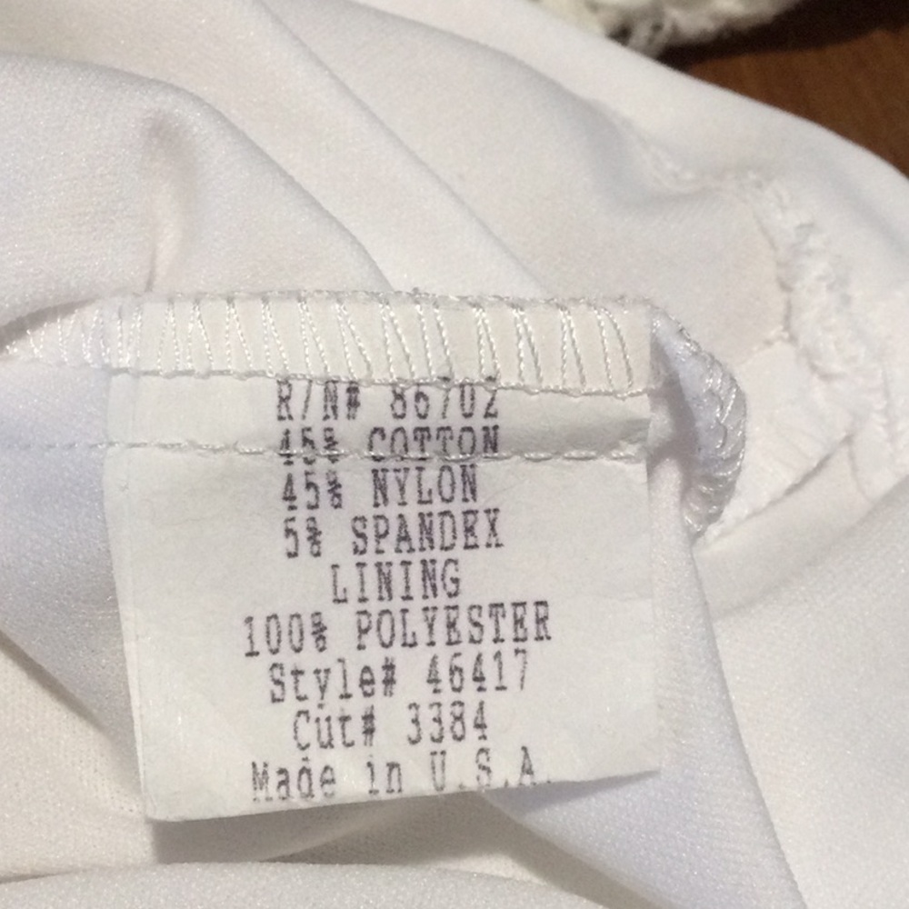 Cynthia Max White Lined Lace Overlay Blouse Size XL - Picture 12 of 16